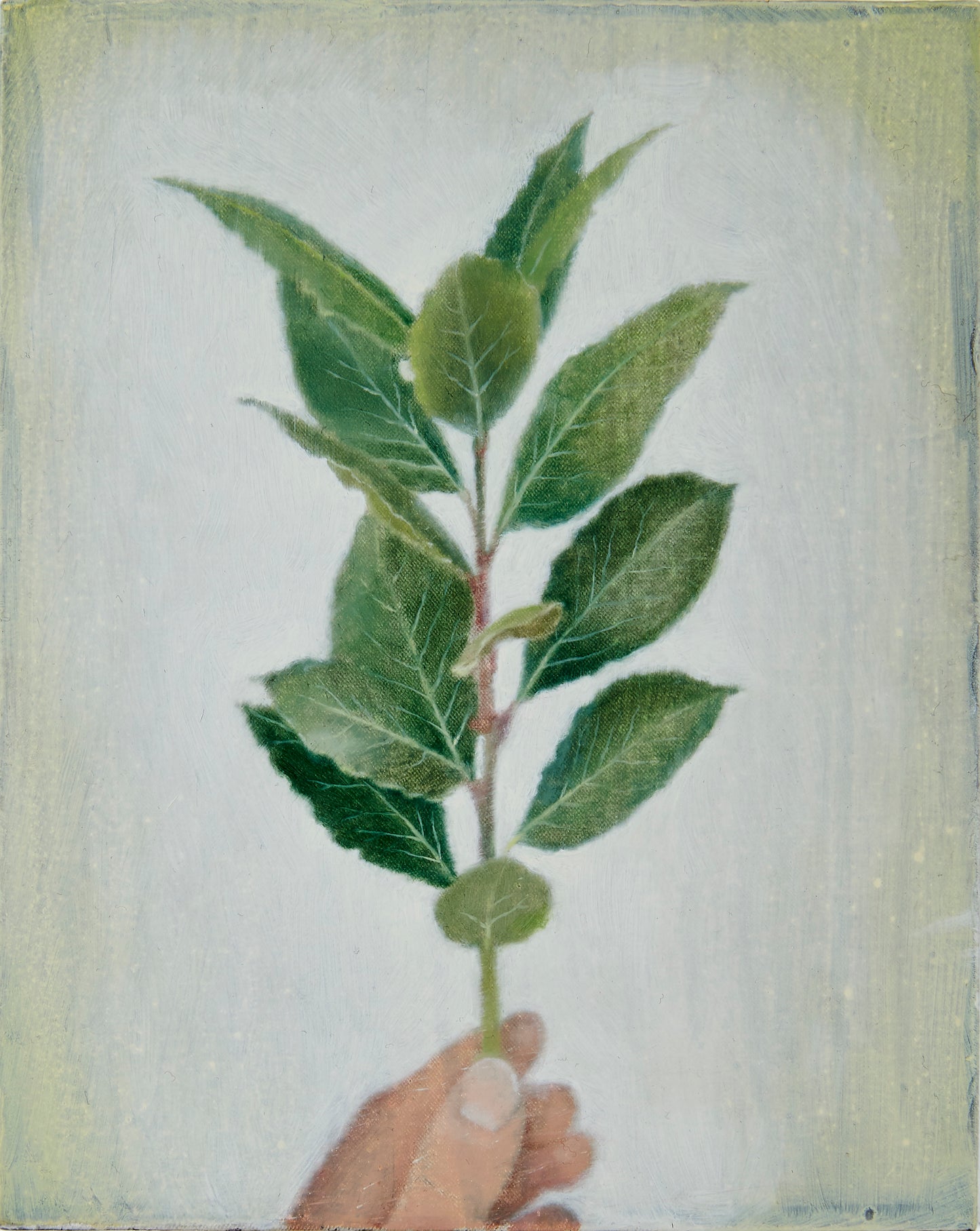 Muchacha, jilguero y laurel